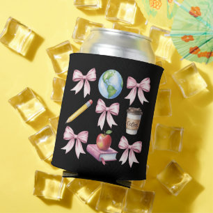 Teacher Coffee Bow Cute Appreciation Gifts Can Cooler