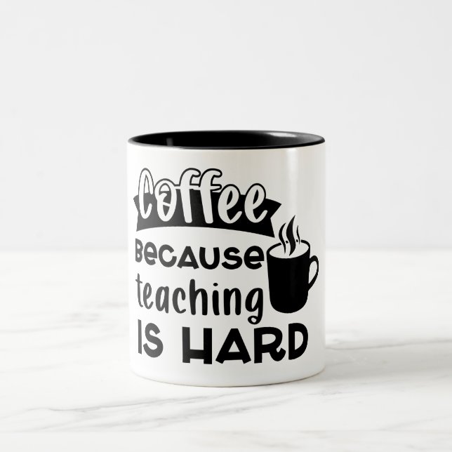 Teacher Coffee Two-Tone Coffee Mug (Center)