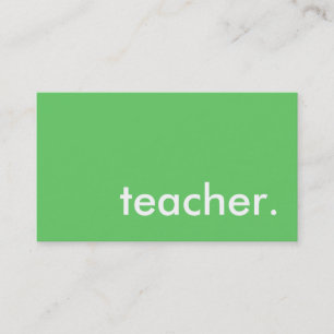 teacher. (colour customisable) business card