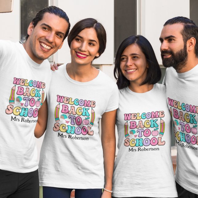  Teacher colourful retro quote t-shirt (Creator Uploaded)