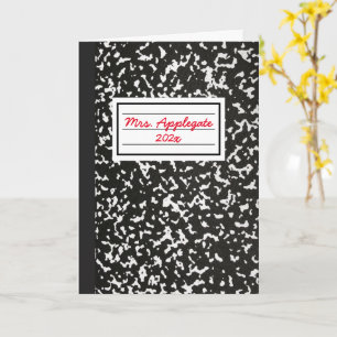 Teacher Composition Notebook Greeting Card