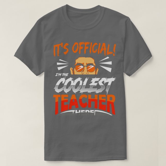 Teacher Coolest Teacher T-Shirt (Design Front)