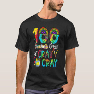 Teacher Cray Cray 100 Days Of School Buffalo Plaid T-Shirt