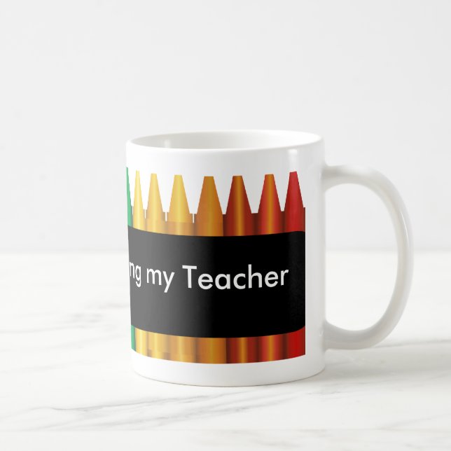 Teacher Crayon Design Mug 3 (Right)