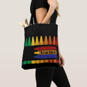 Teacher Crayon Design  Tote Bag