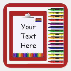 Teacher Crayons Custom Sticker