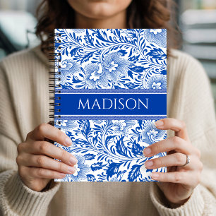 Teacher   Custom Name Floral Chinoiserie Mom Her  Notebook