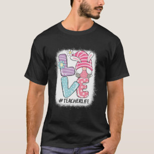 Teacher Cute Gnome Bunny Love Easter Day Christian T-Shirt