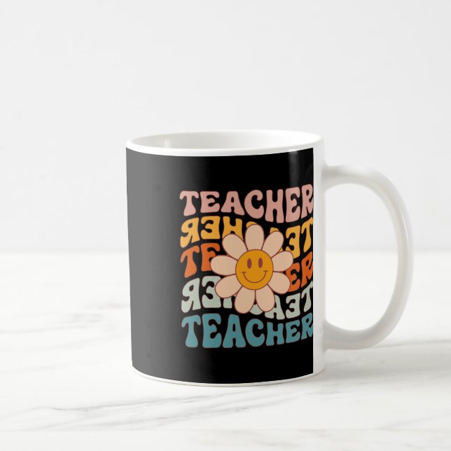 Teacher Daisy Colourful - Elementary School Teache Coffee Mug (Right)