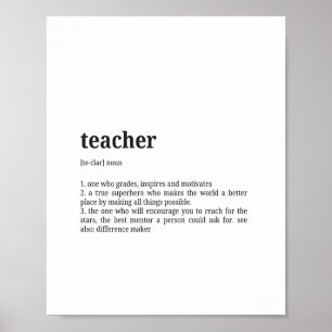 Teacher Definition Dictionary Wall Art