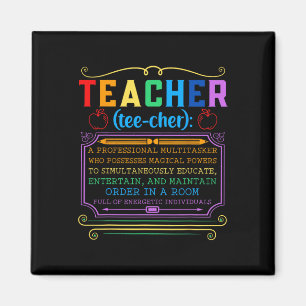 Teacher Definition - Funny Teaching School Teacher Magnet