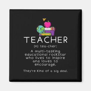 Teacher Definition - Funny Teaching School Teacher Magnet