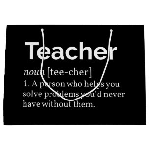 Teacher Definition Large Gift Bag