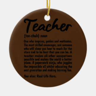 Teacher Definition Noun Teaching Educator School Ceramic Tree Decoration