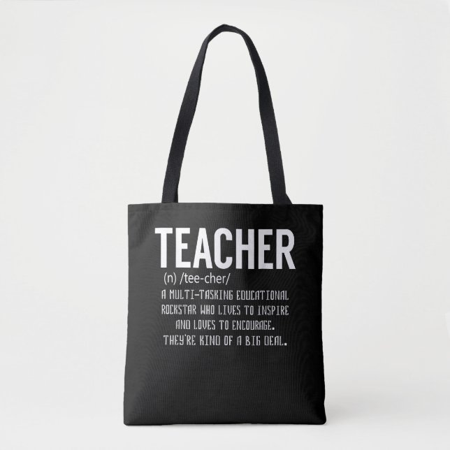 Teacher Definition Teacher Appreciation Tote Bag (Front)