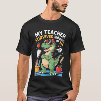 Teacher Dinosaur 100 Days Of Me Elementary School T-Shirt