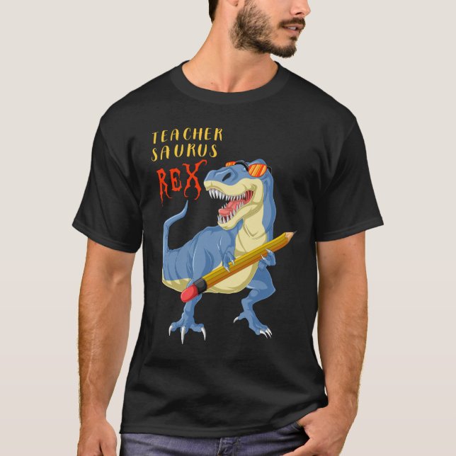 teacher dinosaur trex T-Shirt (Front)