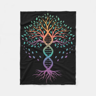 Teacher Dna Tree Of Life, Biology Teacher, Science Fleece Blanket