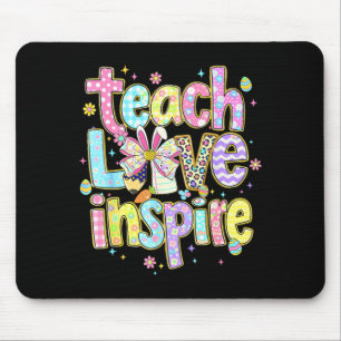 Teacher easter day teach love inspire bunny spring mouse pad