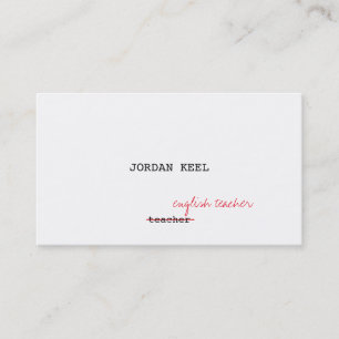 Teacher Editor (FULLY CUSTOMIZABLE) Business Card