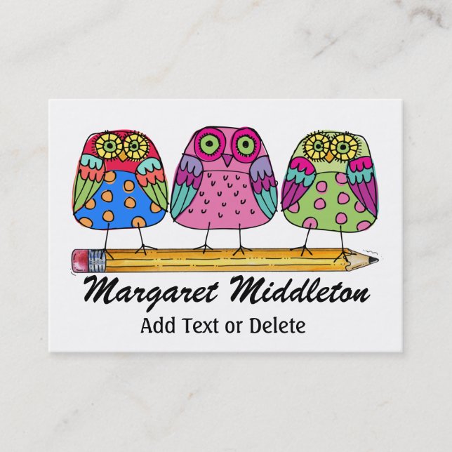 Teacher / Education Business Card by SRF (Front)