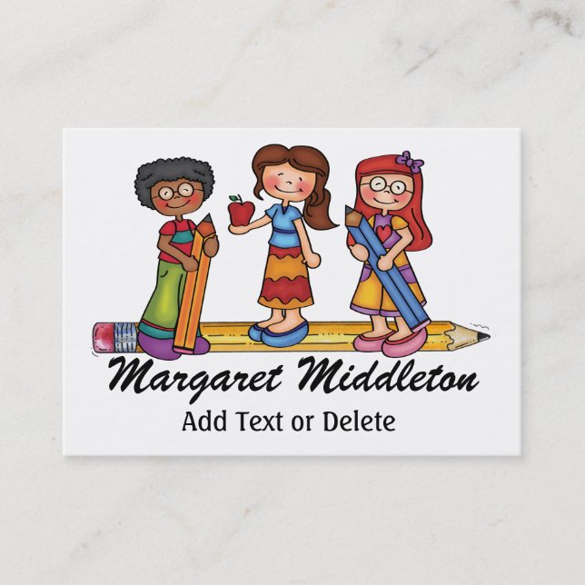 Teacher / Education Business Card by SRF (Front)