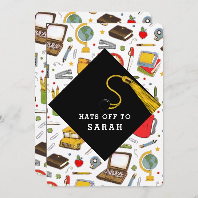 Teacher Education Graduation Invitation (Front/Back)