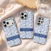 Teacher | Elegant Blue Chinoiserie Monogram Bride