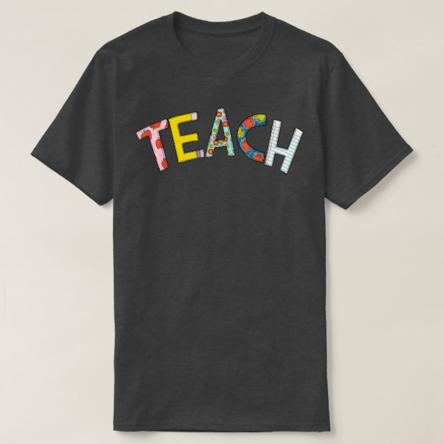 Teacher Elementary Cute Back to School Teaching  T-Shirt (Design Front)