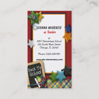 Teacher Elementary School Business Card