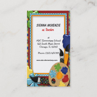 Teacher Elementary School Business Card