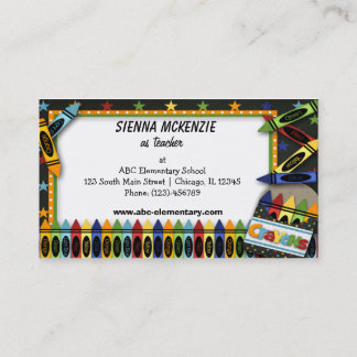 Teacher Elementary School Business Card