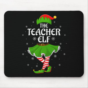 Teacher Elf Christmas Family Girls Women Elf Squad Mouse Pad