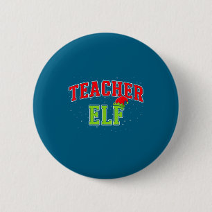 Teacher Elf Christmas Family Matching Group Xmas T 6 Cm Round Badge