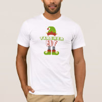 Teacher Elf Christmas Xmas Holiday Fun T-Shirt