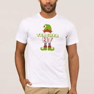 Teacher Elf Christmas Xmas Holiday Fun T-Shirt