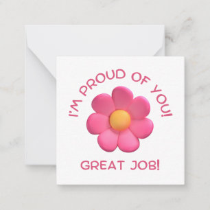 teacher encouragement, pink flower stylish card