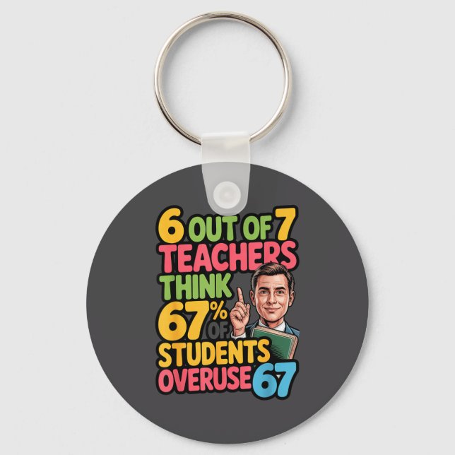 Teacher Endurance Mode – Survived 67 Days In The C Key Ring (Front)