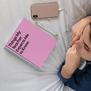 Teacher Expects Funny Notebook