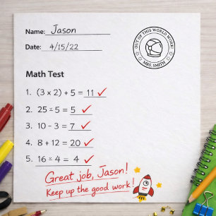 Teacher Feedback Stamp – “Out of This World Work!