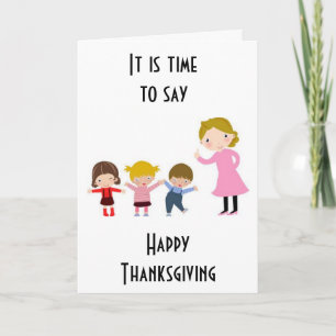 ***TEACHER** FOR "YOU" AT THANKSGIVING CARD
