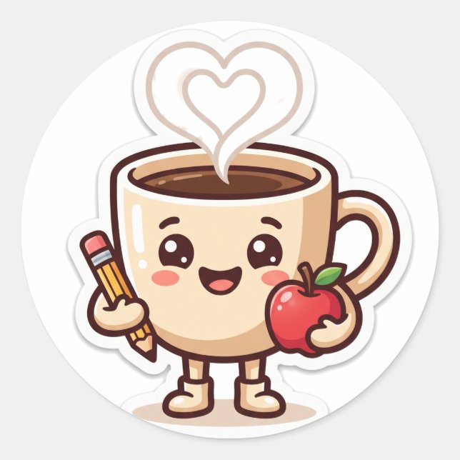 Teacher Fuel Coffee Sticker (Front)