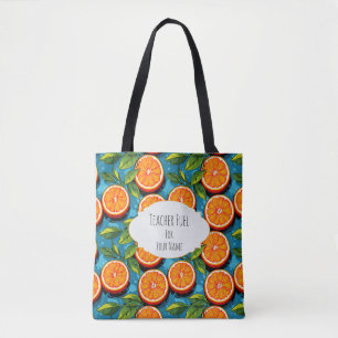 Teacher Fuel Orange  – Personalized Gift Tote Bag