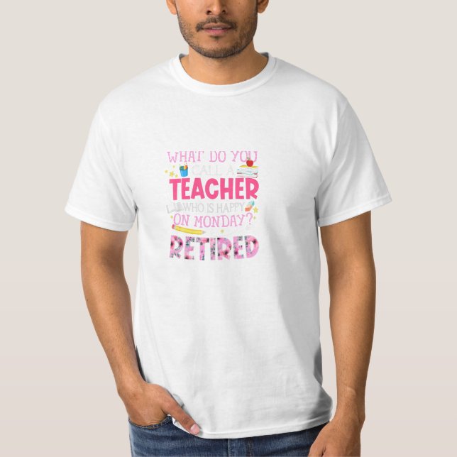 Teacher Full Time Grandma Teach T-Shirt (Front)