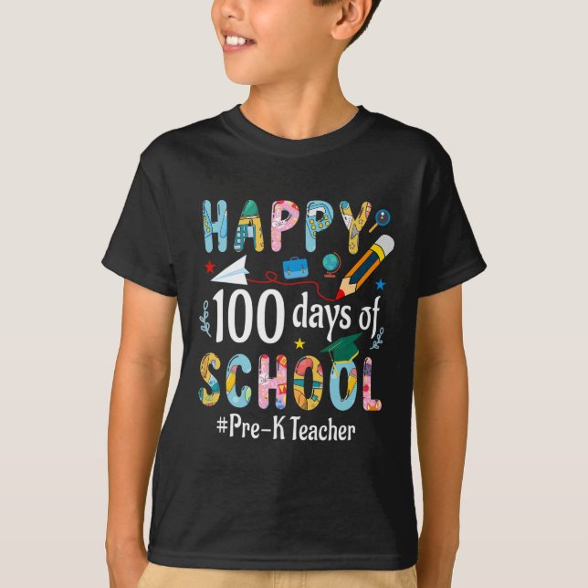 Teacher Fun 100th Day Of School  T-Shirt (Front)