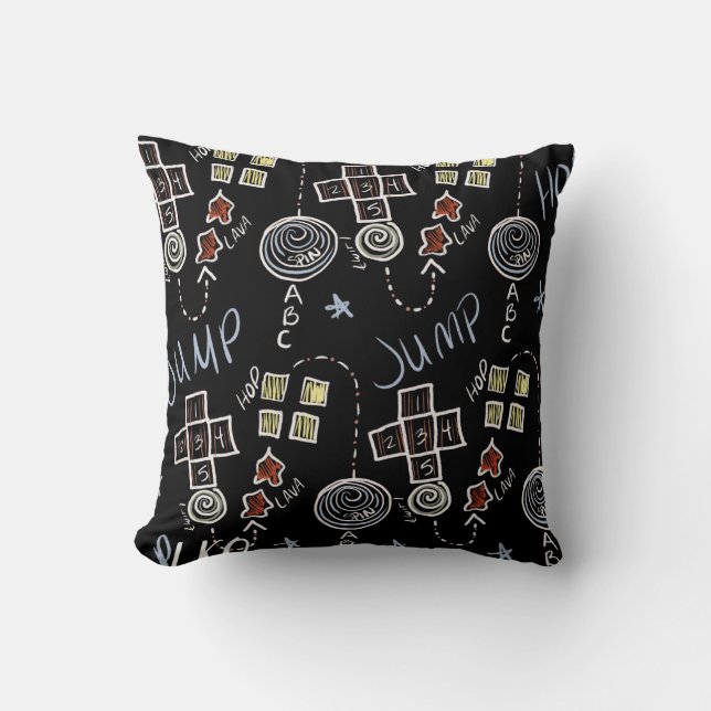 Teacher Fun Recess Playground Chalkboard Cushion (Front)