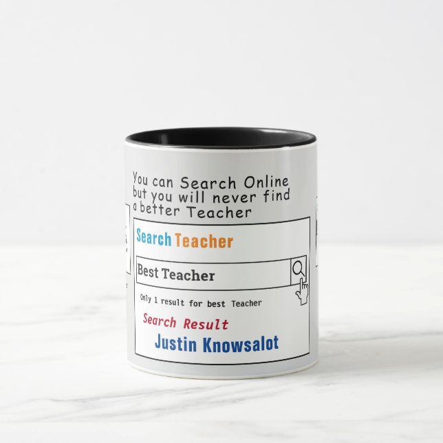 Teacher Funny Best Search Mug (Center)