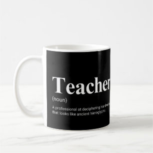 Teacher Funny Handwriting Work Definition Coffee Mug