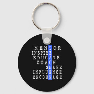 Teacher Funny Mentor Coach Gift For School Staff Key Ring