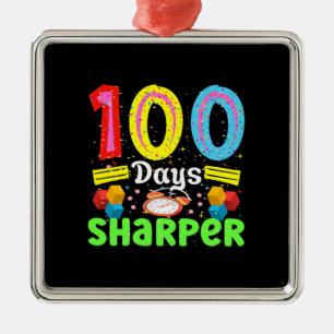 Teacher Gift   100 Days Sharper Metal Tree Decoration